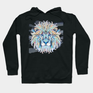 Mandala Art Zentangle Lion Face Art Sacred Geometry Hoodie